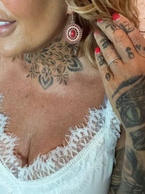 470 Red Ruby Dangle Earrings