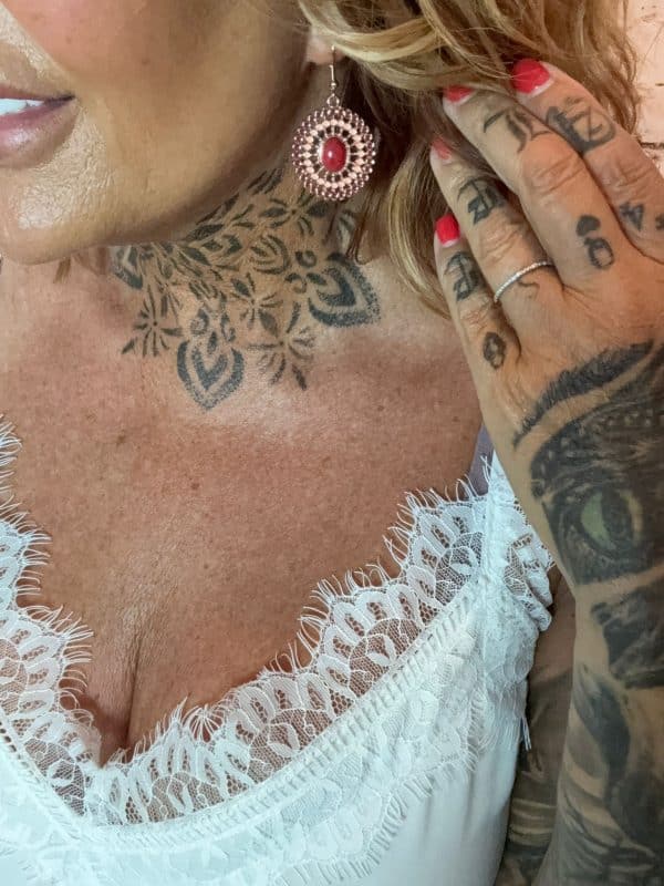 470 Red Ruby Dangle Earrings
