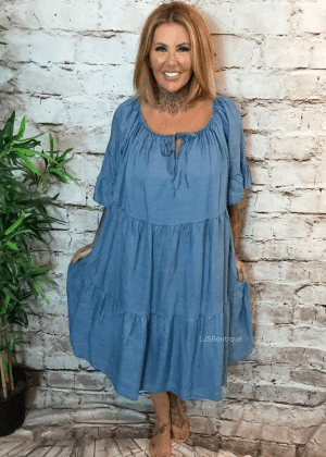 Mina denim dress best fits 16-26