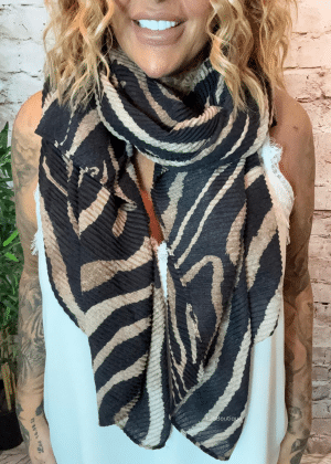 558 Zebra print scarf