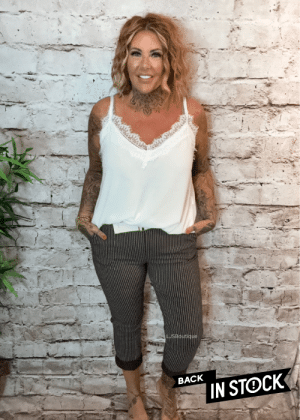 Molly pinstripe magic trousers  best fits 14-22 Restocked