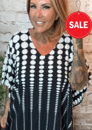 Simone Kaftan Dress best fits 14-22 No Returns on sale items