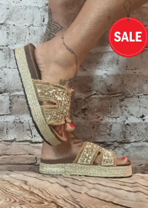 Cork sliders Light tan "No Returns on sale items"