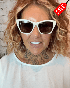 464 Geometric Cream Sunglasses NO RETURNS ON SALE ITEMS