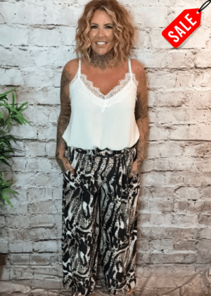 Zinnia wide leg Trousers Best Fits 14-22