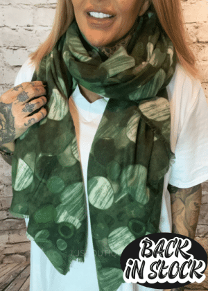 426 Khaki Planet print scarf