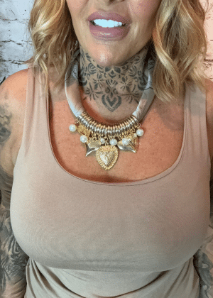 599 Hearts and pearls necklace