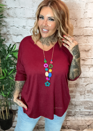 Dolly Necklace bat wing top best fits 16-24
