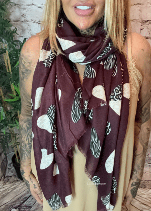 633 Love hearts scarf