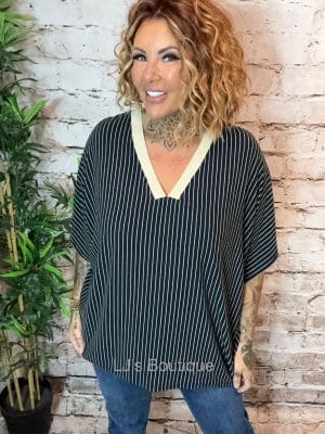 The Sloane Stripe Top Best Fits  16-24