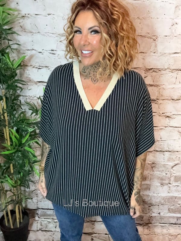 The Sloane Stripe Top Best Fits  16-24