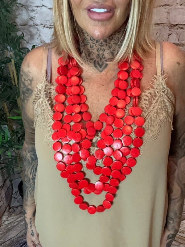 489 wood layered Necklace Restocked - Image 2