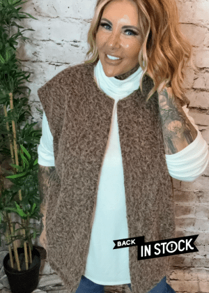 Smaller Myka Mohair waistcoat best fits 14-22