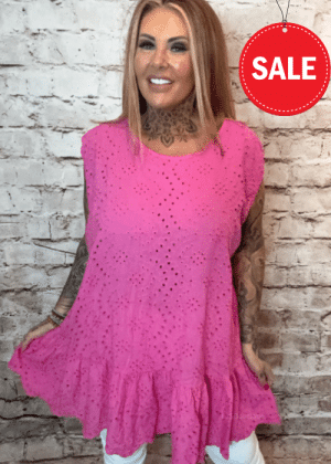 Sara Broderie effect top 16-24 “No Returns On Sale Items”