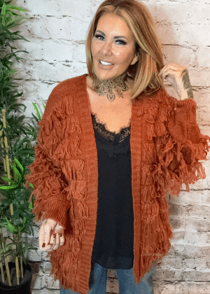 763 Maisy shaggy cardigan best fits 16-24