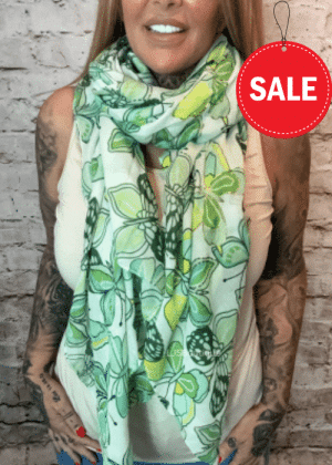 789 Butterfly print scarf no returns on sale items