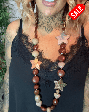 699 Chocolate beaded necklace