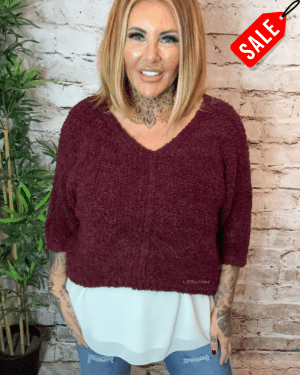 Rowan Wool cropped jumper best fits 12-20