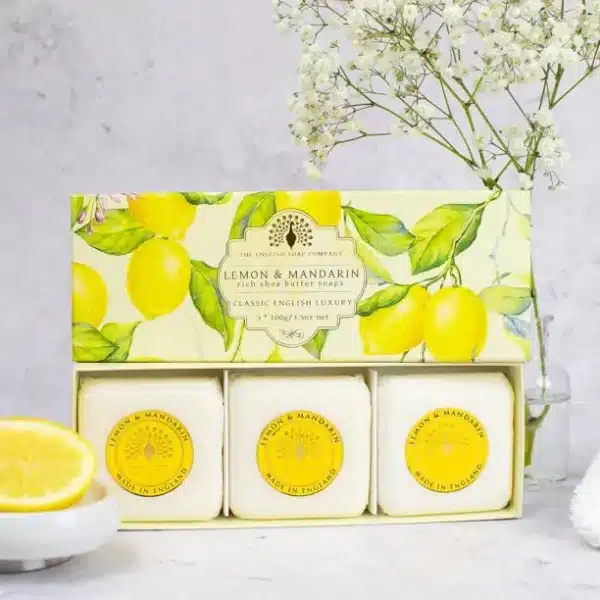 658-Lemon and Mandarin Triple Soap Gift Box - Image 2