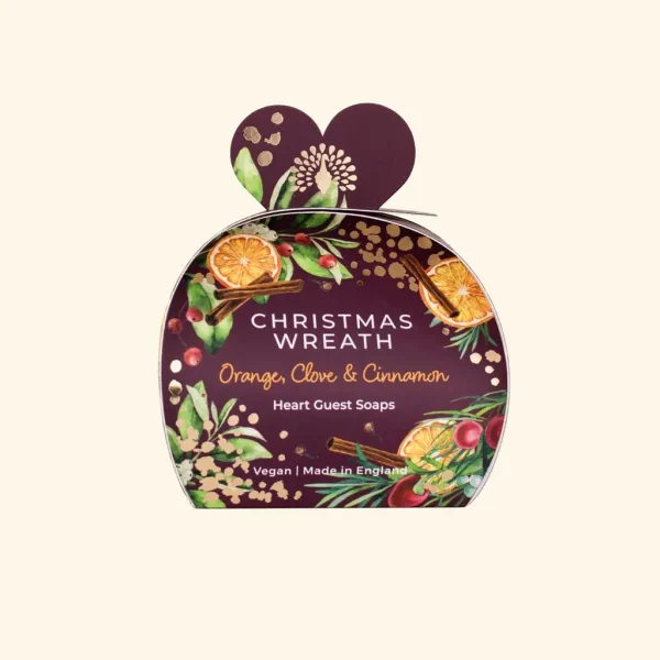 660-Christmas Wreath Heart Guest Soaps - Image 3