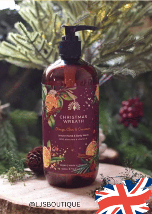 653-Christmas Wreath Hand and Body Wash