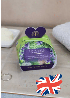 Patchouli and Cedarwood Heart Guest Soaps