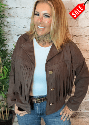 Suede Cowboy jacket best fits 14-22