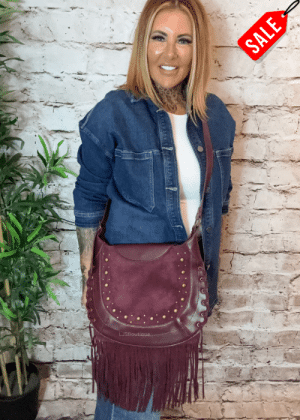 Suede Feel Tassel cross body bag