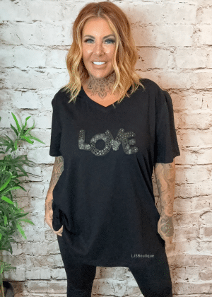 Love it V-neck t-shirt best fits 16-24