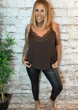 Sandy soft faux leather leggings