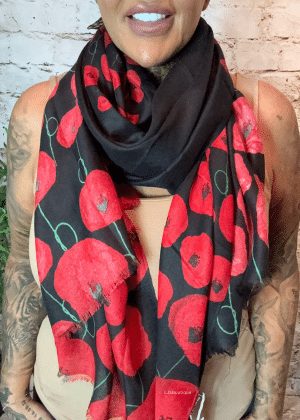 864 poppy scarf
