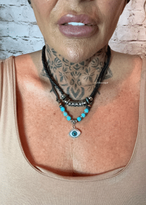 873 Rope necklace with eye