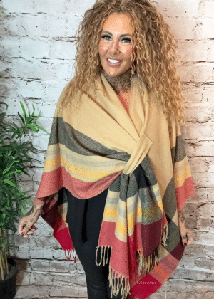 Tan Tartan shawl