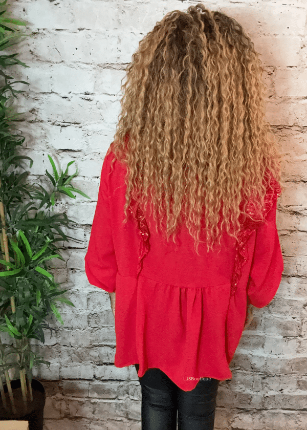 Celebrate sequin frilled top best fits 16-24 - Image 6