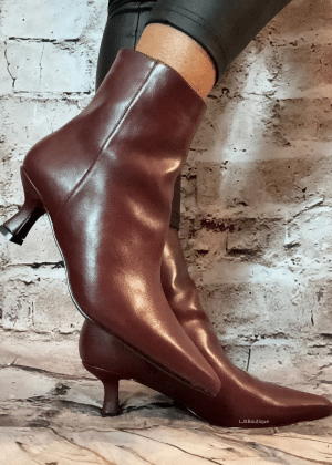 926 Red wine Bellucci kitten heel boots