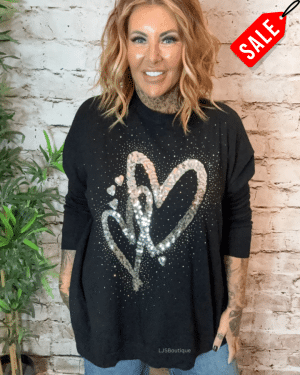 Hearts soft knit jumper best fits 16-24