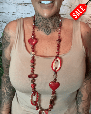 881 Red and gold necklace