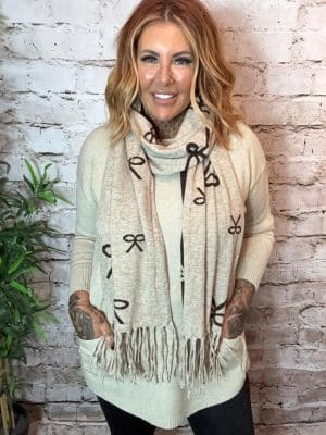 Michaela 2 PIECE SCARF AND TOP best fits 14-22