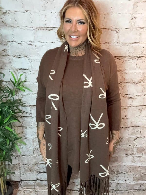 Michaela 2 PIECE SCARF AND TOP best fits 14-22