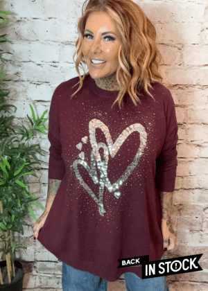 Hearts soft knit jumper best fits 16-24