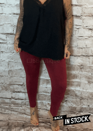 Plain Soft Lined High Rise Leggings Best Fits 14-24