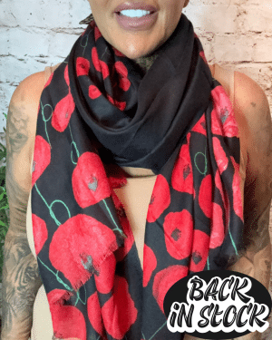 864 poppy scarf