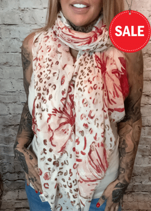 790 Animal print scarf