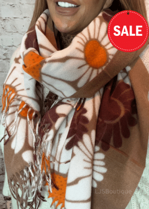 425 Flower print scarf