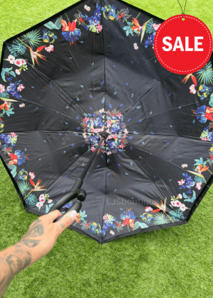 321Blue flowers print upside down brolly *Restocked*