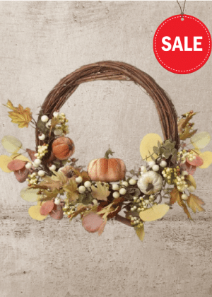 Rustic Autumn Wreath - 55CM   no returns on sale items