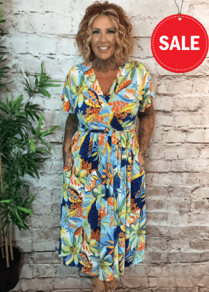 Journey Floral wrap dress best fits 14-24 no returns on sale items