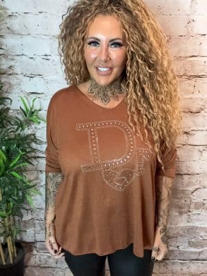 Sparkly D top best fits 14-22