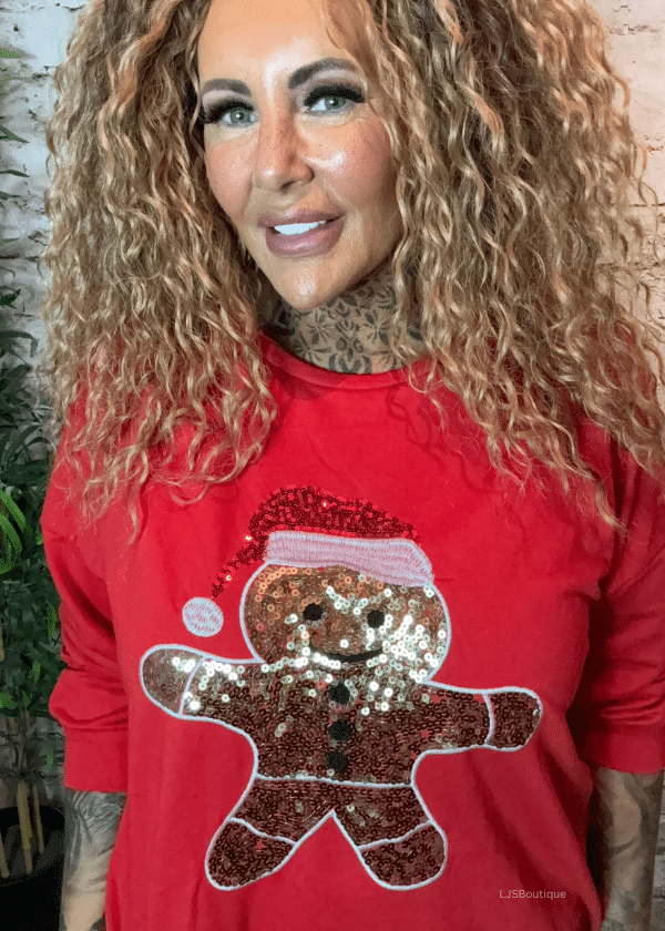 Gingerbread sweater top 16-24 - Image 2