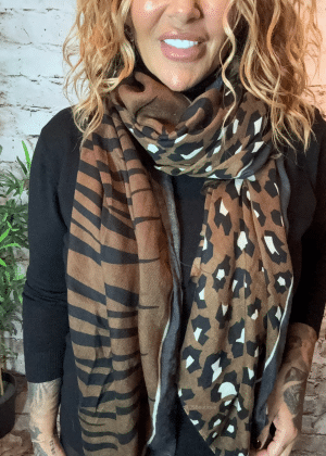 986 Animal print scarf
